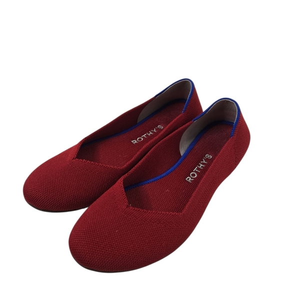 Red Women's Ballet Red Flats Size 6 - Picture 3 of 9